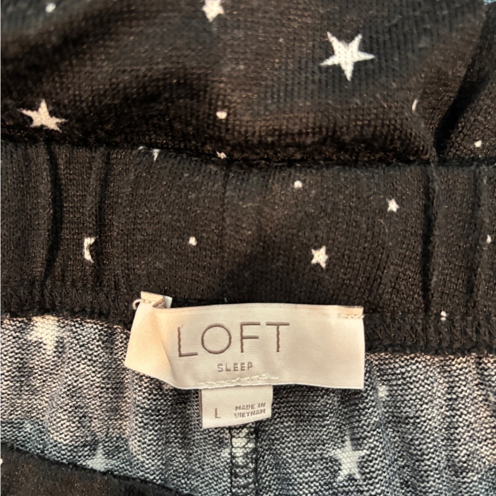 Loft Ladies Black Star Pajamas Size L - Picture 3 of 3